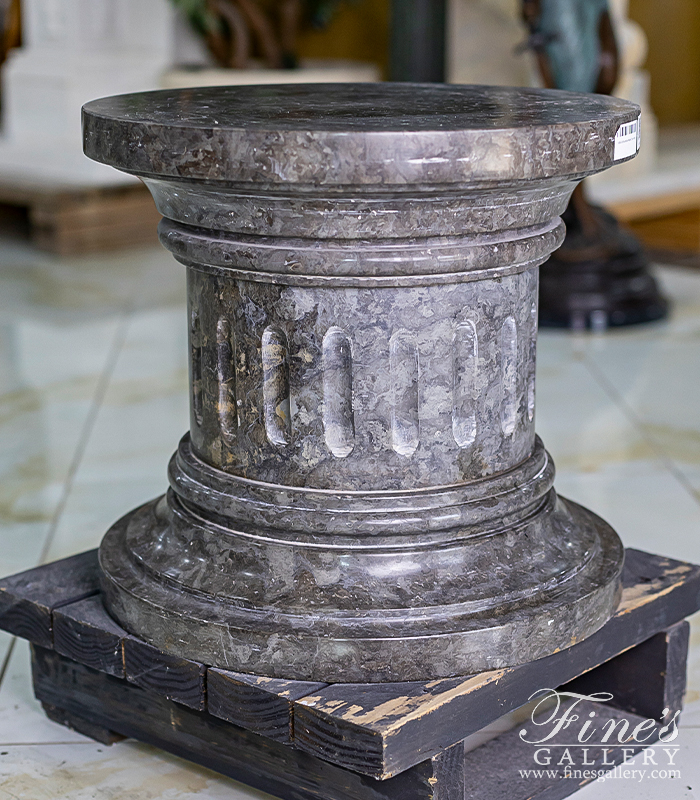 Marble Bases  - Short Black Marble Column Base - MBS-055